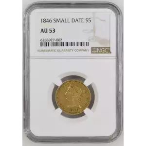1846 5 Liberty NGC AU53 (2)