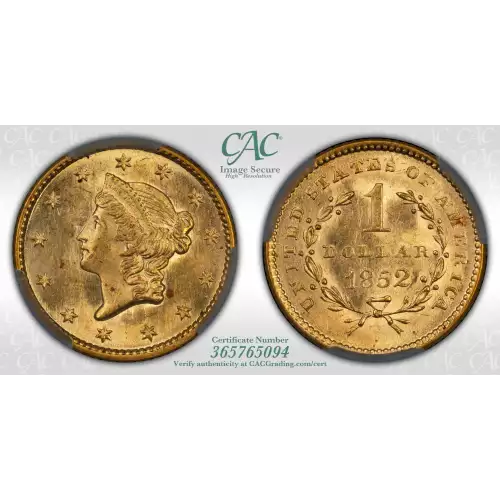 1852 G$1 T1 CACG MS63 (4)