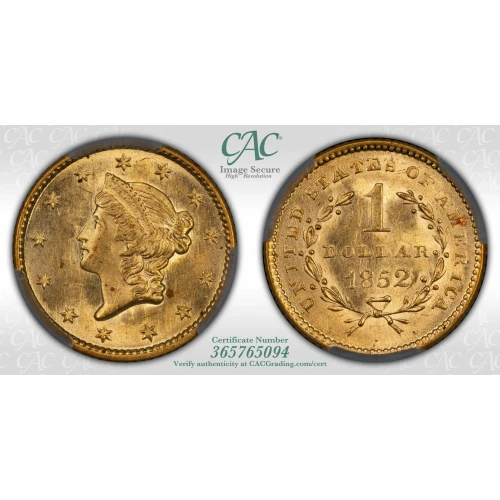1852 G$1 T1 CACG MS63 (4)