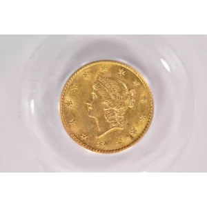 1853 G$1 T1 PCGS MS62 CAC CAC