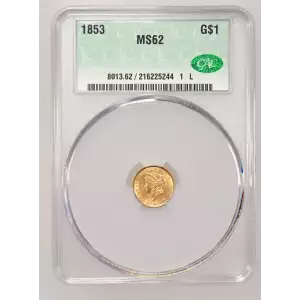 1853 G$1 T1 CACG MS62 (2)