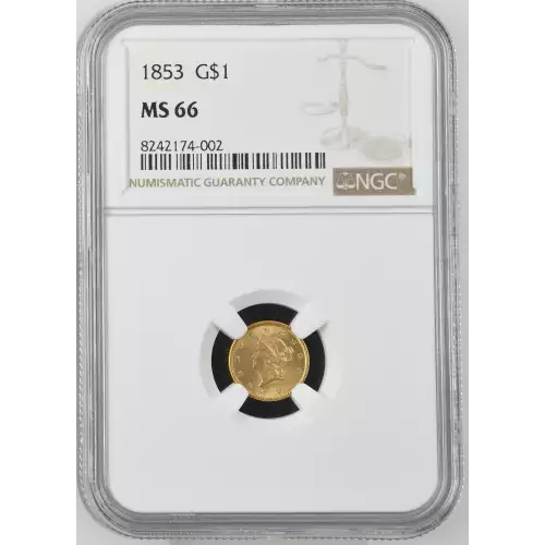 1853 Gold Dollar NGC MS66 (2)