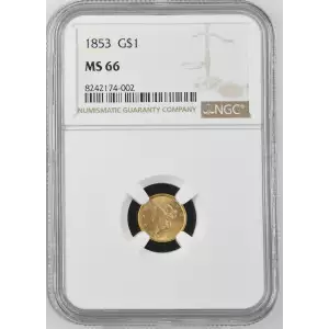 1853 Gold Dollar NGC MS66 (2)