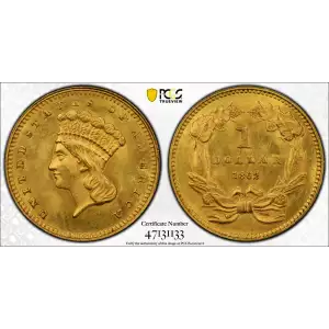 1862 G$T3 PCGS MS64CAC CAC (2)