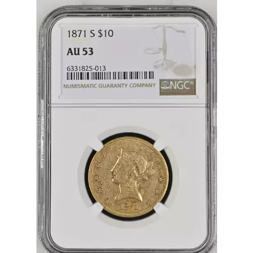 1871S 10 Lib NGC AU53 (2)