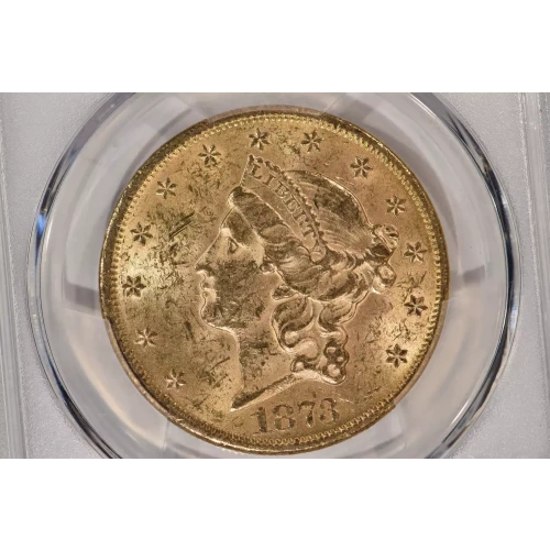 1873 20 Lib Open 3 MS61CAC CAC