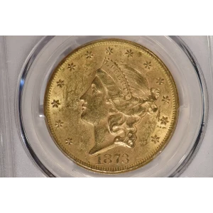1873 20 Lib PCGS MS61CAC CAC