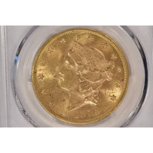 1876-S 20 Lib PCGS MS62CAC CAC