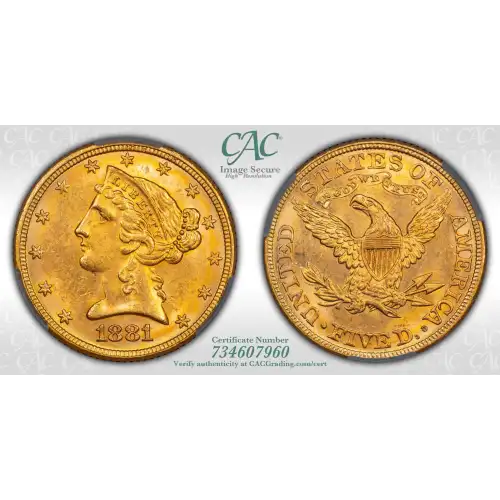 1881 5 Lib CACG MS63 (4)