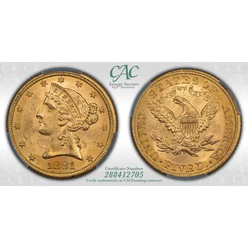 1881 5 Lib CACG MS64 (4)