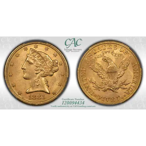 1881 5 Lib CACG MS64 (4)