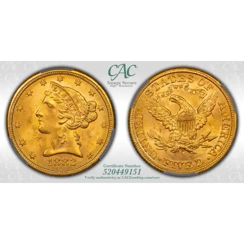 1882 5 Lib CACG MS62+ (4)