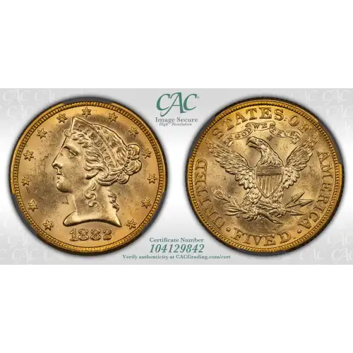 1882 5 Lib CACG MS64 (4)