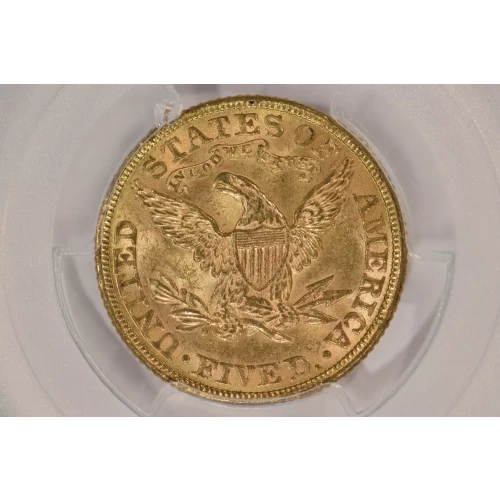 1882 $5 Lib PCGS MS63+ CAC CAC (2)