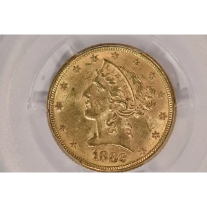 1882 $5 Lib PCGS MS63 CAC CAC