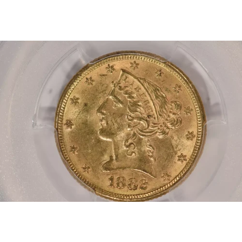1882 $5 Lib PCGS MS63 CAC CAC