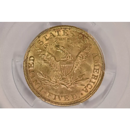 1882 $5 Lib PCGS MS63 CAC CAC (2)