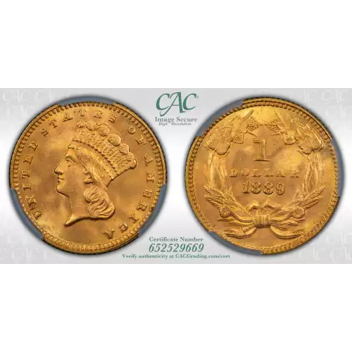 1883 Gold Dollar T3 CACG MS66 (4)
