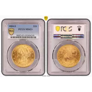 1884-S $20 Lib PCGS MS62+ (2)