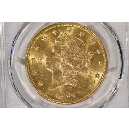 1884-S $20 Lib PCGS MS62+ (2)