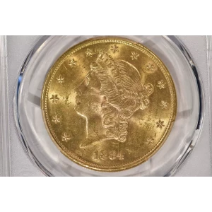 1884-S $20 Lib PCGS MS62+ (2)