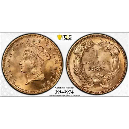 1889 G$1 T3 PCGS MS66 (2)