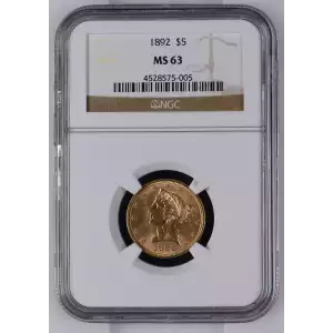1892 5 Lib NGC MS63 (2)