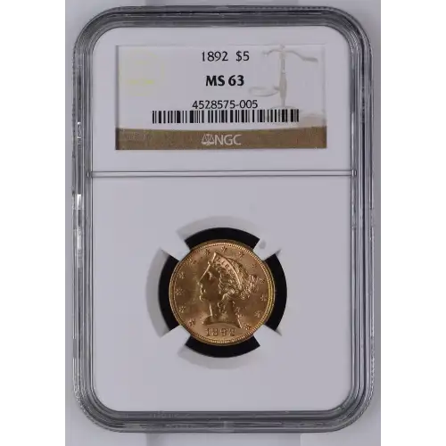1892 5 Lib NGC MS63 (2)