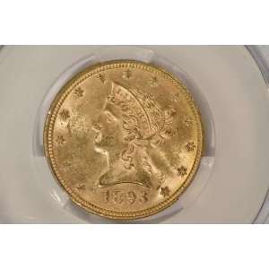 1893 10 Lib CAC MS63 (4)