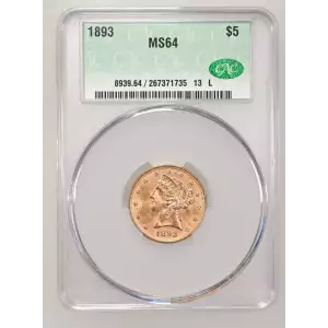 1893 5 Lib CACG MS64 (2)