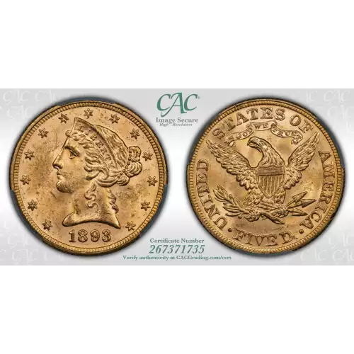 1893 5 Lib CACG MS64 (4)
