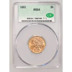 1893 5 Lib CACG MS64 (2)