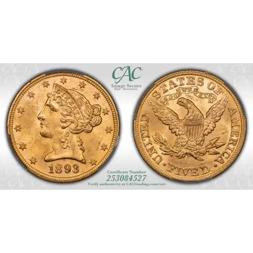 1893 5 Lib CACG MS64 (4)