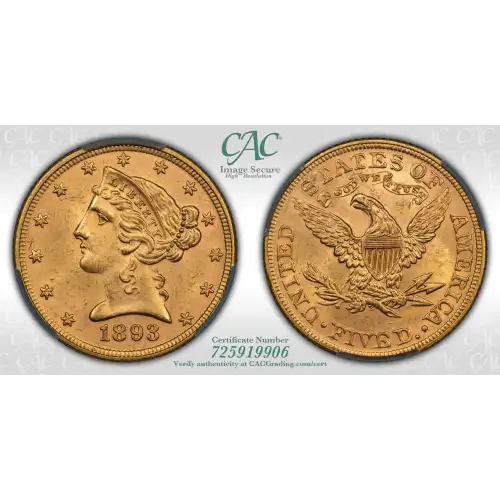 1893 5 Lib CACG MS64 (4)
