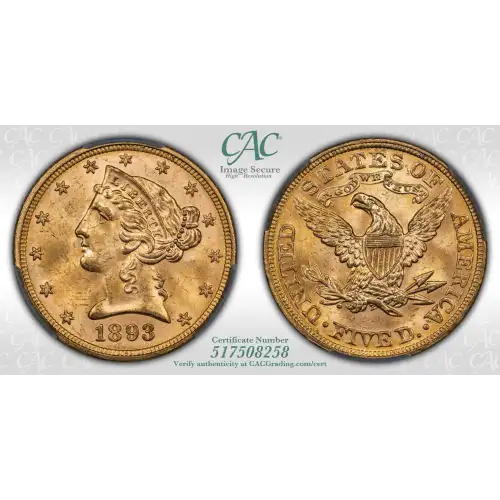 1893 5 Lib CACG MS64 (4)