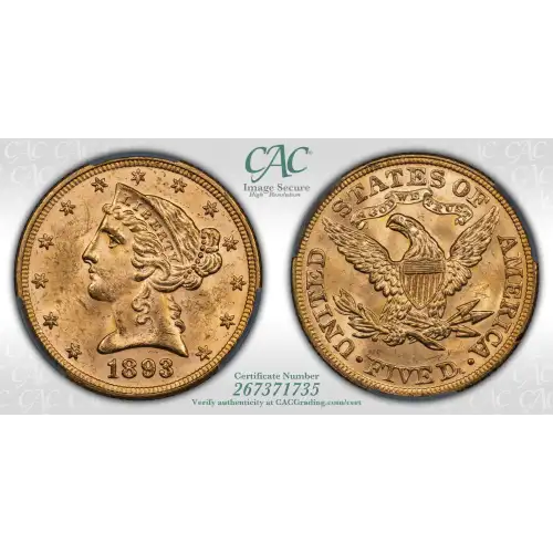 1893 5 Lib CACG MS64 (4)