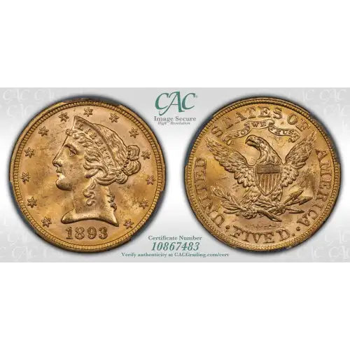 1893 5 Lib CACG MS64 (4)