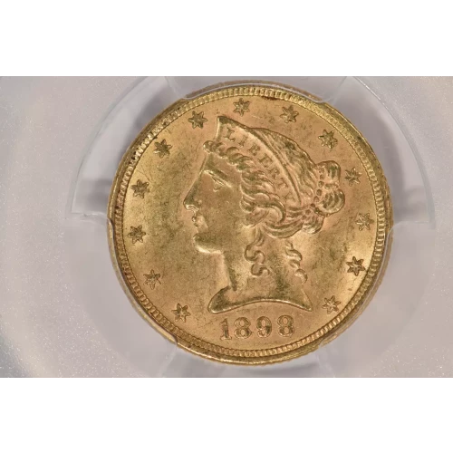 1898 $5 Lib PCGS MS63 CAC CAC