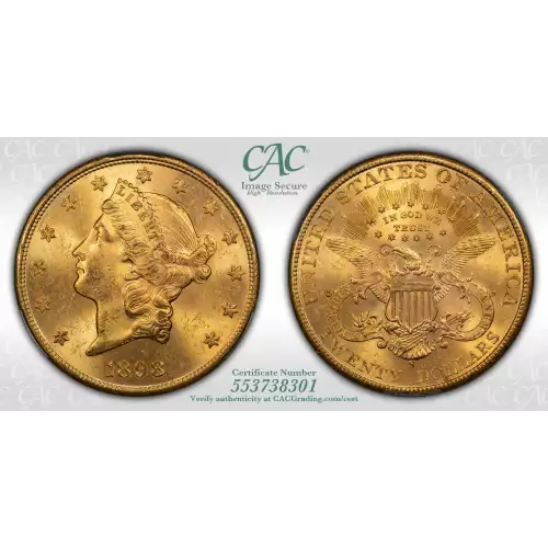 1898S 20 Lib CACG MS63 (4)