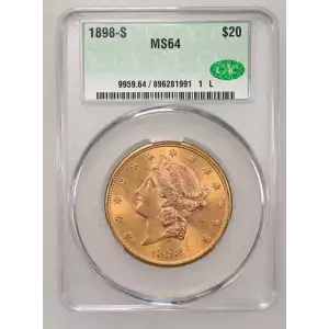 1898S 20 Lib CACG MS64 (2)