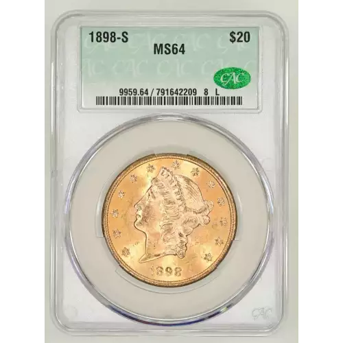 1898S 20 Lib CACG MS64 (2)
