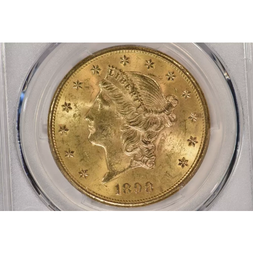1898S 20 Lib PCGS MS63 Plus