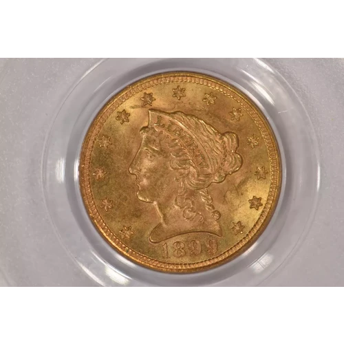 1899 $2.5 Lib PCGS MS63