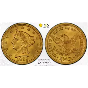 1899 2.5 Lib PCGS MS64+ CAC CAC (2)