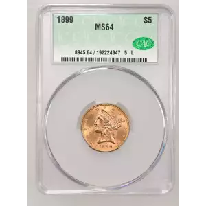 1899 5 Lib CACG MS64 (2)