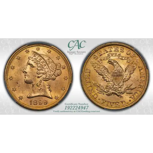 1899 5 Lib CACG MS64 (4)