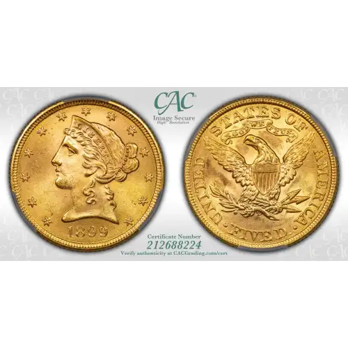 1899 5 Lib CACG MS64 (4)