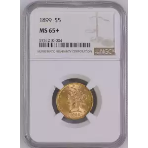 1899 $5 Lib NGC MS65+ CAC CAC (2)