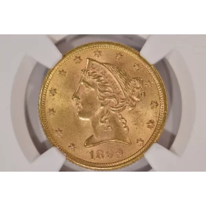 1899 $5 Lib NGC MS65+ CAC CAC (3)