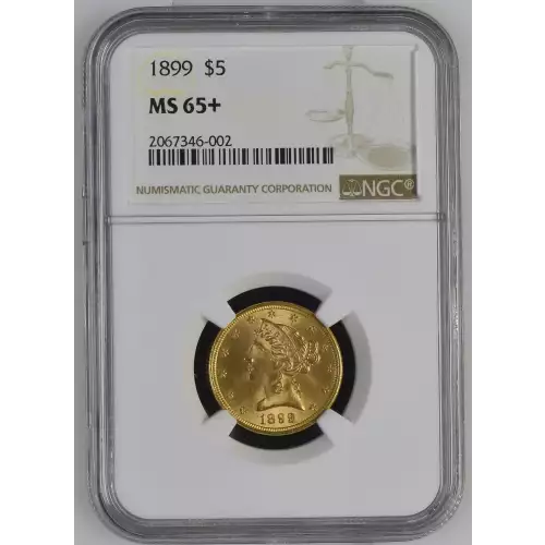 1899 $5 Lib NGC MS65+ CAC CAC (2)